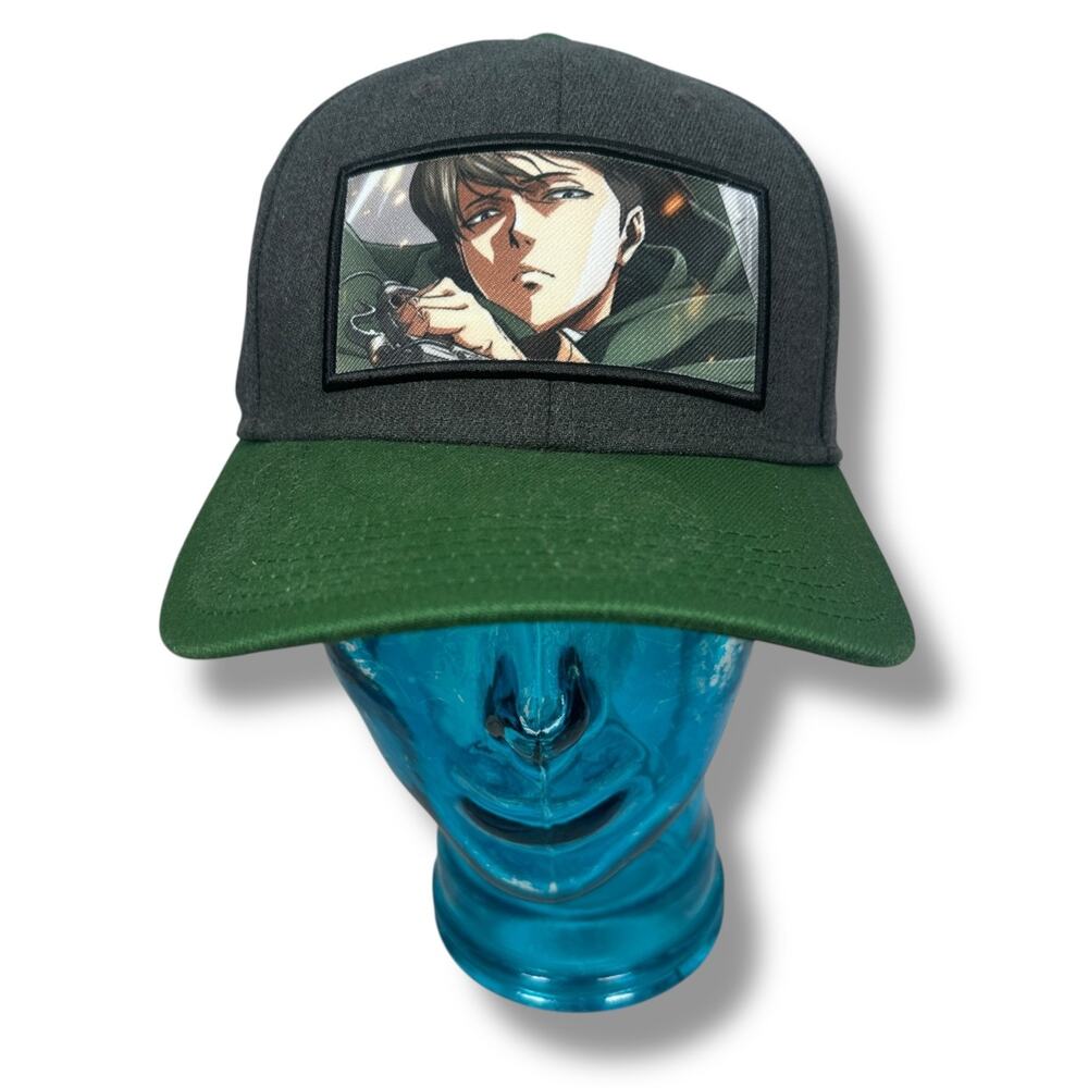 BioWorld Attack on Titans Season 2 Snapback Hat Cap Gray Green Adjustable New‎